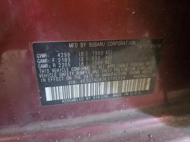 Photo 11 VIN: 4S3GTAD67K3735229 - SUBARU IMPREZA 