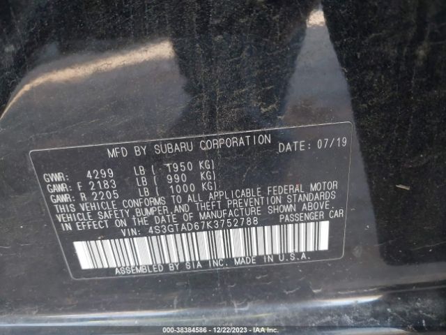 Photo 8 VIN: 4S3GTAD67K3752788 - SUBARU IMPREZA 