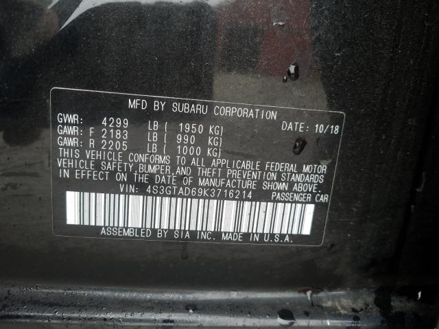 Photo 9 VIN: 4S3GTAD69K3716214 - SUBARU IMPREZA PR 