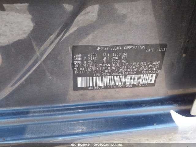 Photo 8 VIN: 4S3GTAD6XL3707359 - SUBARU IMPREZA 