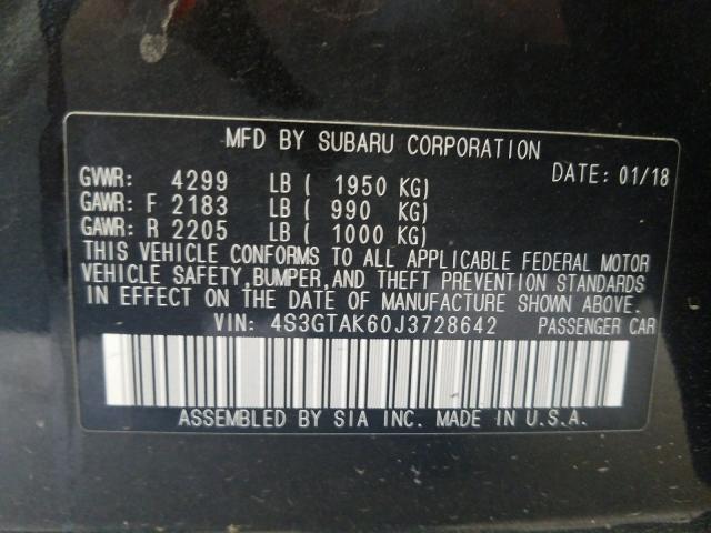 Photo 9 VIN: 4S3GTAK60J3728642 - SUBARU IMPREZA SP 