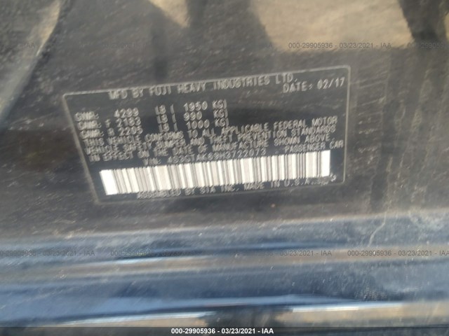 Photo 8 VIN: 4S3GTAK69H3722073 - SUBARU IMPREZA 