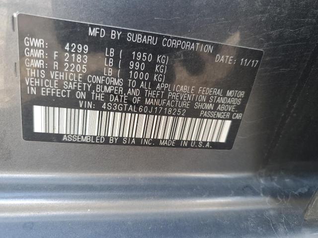 Photo 11 VIN: 4S3GTAL60J1718252 - SUBARU IMPREZA 