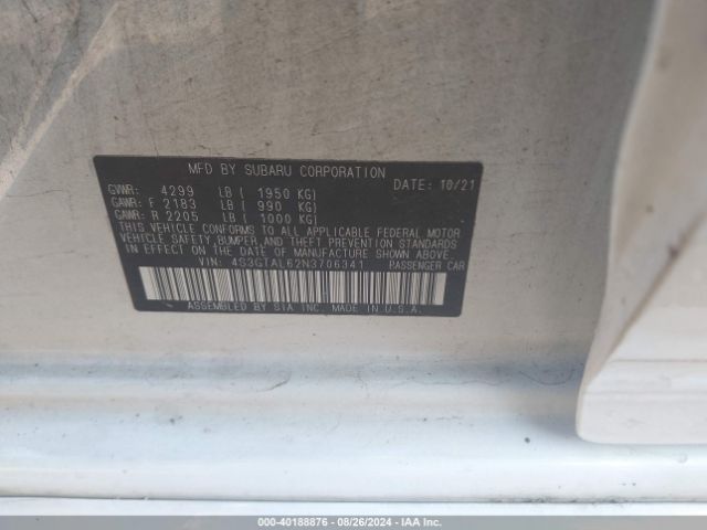 Photo 8 VIN: 4S3GTAL62N3706341 - SUBARU IMPREZA 