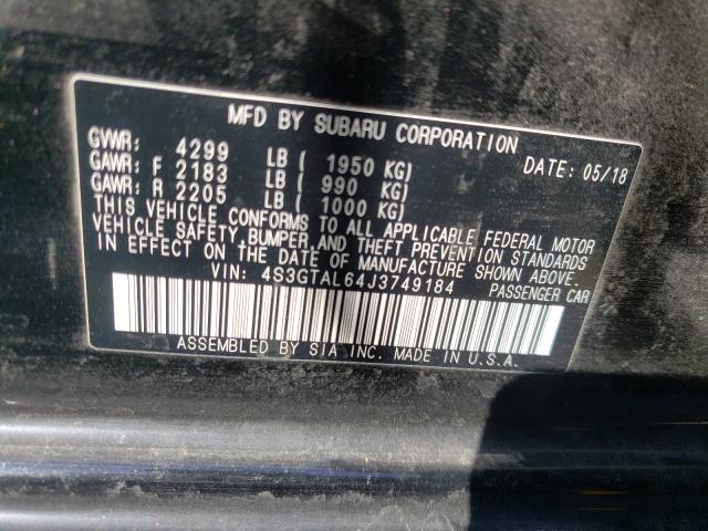 Photo 9 VIN: 4S3GTAL64J3749184 - SUBARU IMPREZA 