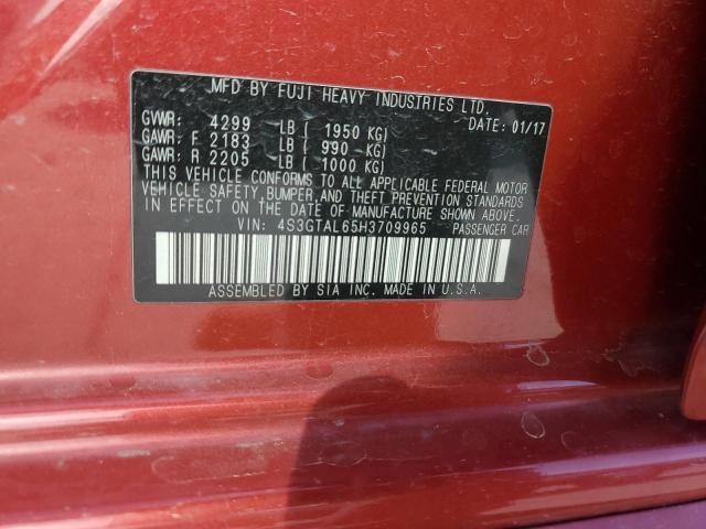 Photo 12 VIN: 4S3GTAL65H3709965 - SUBARU IMPREZA 