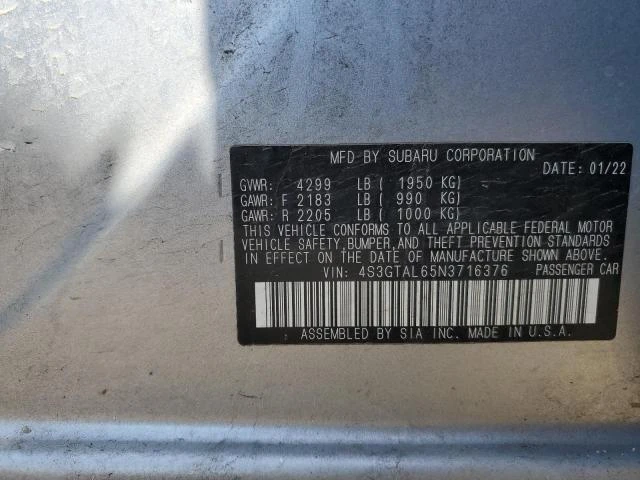 Photo 11 VIN: 4S3GTAL65N3716376 - SUBARU IMPREZA SP 