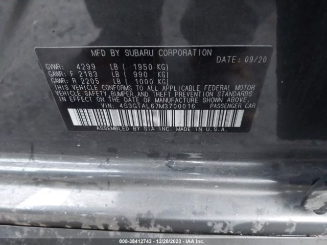 Photo 8 VIN: 4S3GTAL67M3700016 - SUBARU IMPREZA 