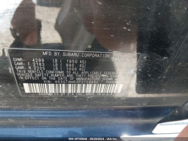 Photo 8 VIN: 4S3GTAM63P3709492 - SUBARU IMPREZA 