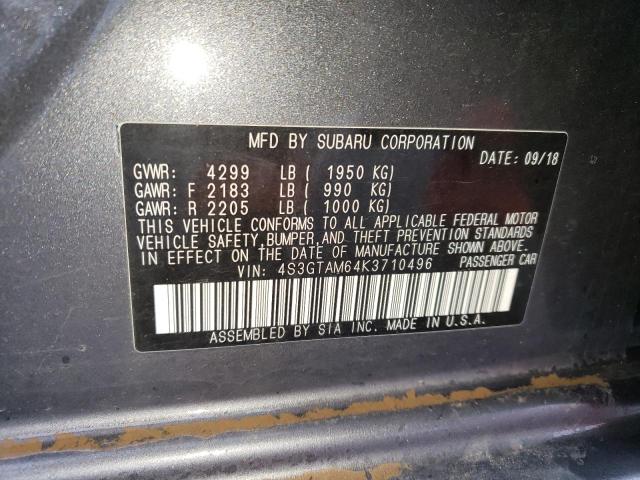 Photo 11 VIN: 4S3GTAM64K3710496 - SUBARU IMPREZA SP 