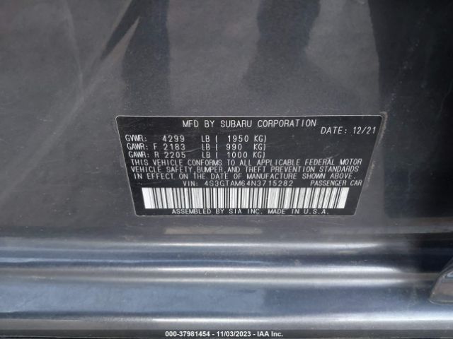 Photo 8 VIN: 4S3GTAM64N3715282 - SUBARU IMPREZA 