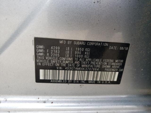 Photo 9 VIN: 4S3GTAM66K3707664 - SUBARU IMPREZA SP 