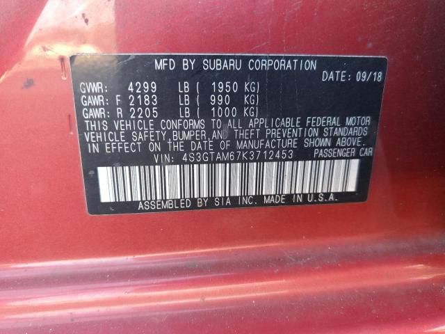 Photo 11 VIN: 4S3GTAM67K3712453 - SUBARU IMPREZA 