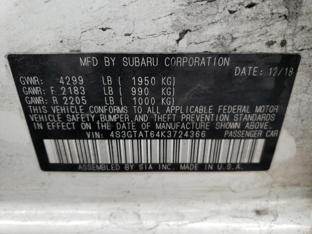 Photo 11 VIN: 4S3GTAT64K3724366 - SUBARU IMPREZA 