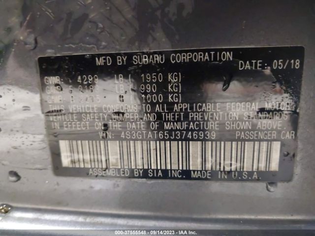 Photo 8 VIN: 4S3GTAT65J3746939 - SUBARU IMPREZA 