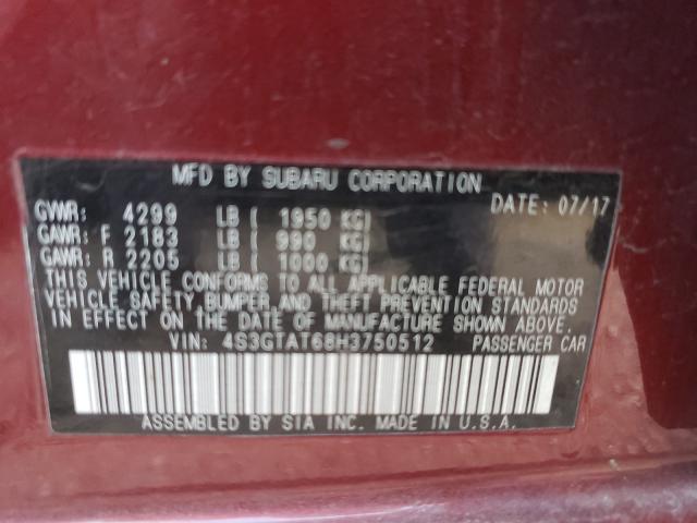 Photo 9 VIN: 4S3GTAT68H3750512 - SUBARU IMPREZA LI 