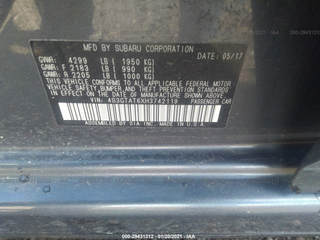 Photo 8 VIN: 4S3GTAT6XH3742119 - SUBARU IMPREZA 