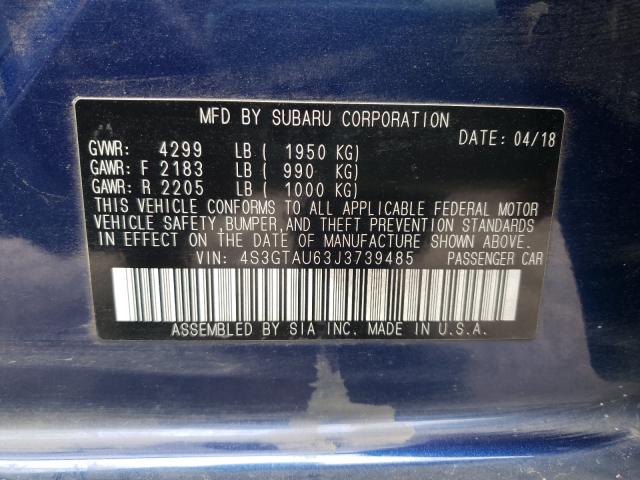 Photo 9 VIN: 4S3GTAU63J3739485 - SUBARU IMPREZA LI 