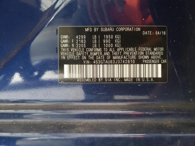 Photo 12 VIN: 4S3GTAU63J3742810 - SUBARU IMPREZA LI 