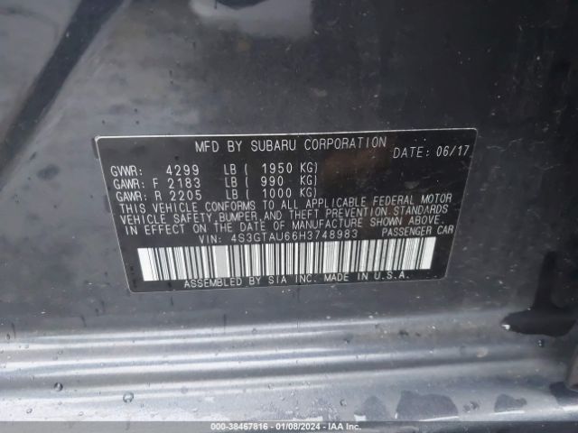 Photo 8 VIN: 4S3GTAU66H3748983 - SUBARU IMPREZA 