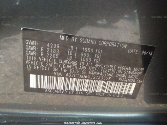 Photo 8 VIN: 4S3GTAU6XJ3753528 - SUBARU IMPREZA 