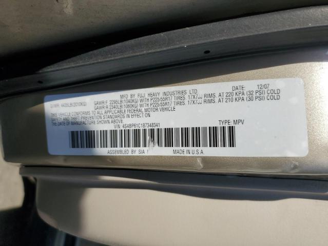 Photo 12 VIN: 4S4BP61C187348341 - SUBARU OUTBACK 