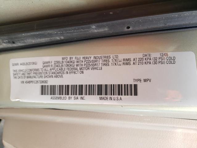 Photo 9 VIN: 4S4BP61C267336082 - SUBARU LEGACY OUT 