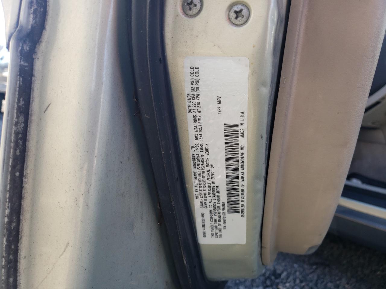 Photo 11 VIN: 4S4BP61C757366306 - SUBARU LEGACY 