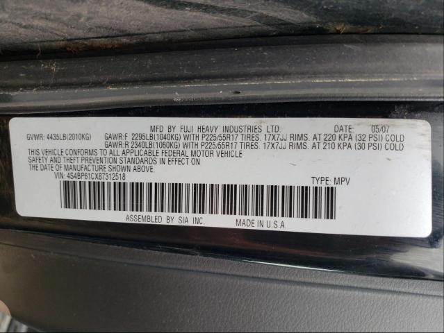 Photo 9 VIN: 4S4BP61CX87312518 - SUBARU OUTBACK 2. 