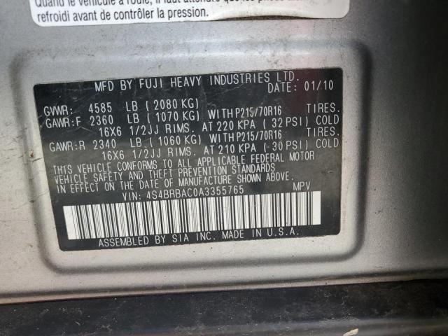 Photo 12 VIN: 4S4BRBAC0A3355765 - SUBARU OUTBACK 