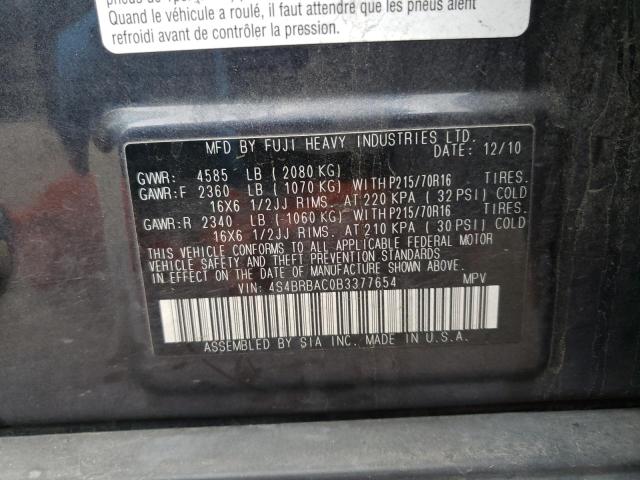 Photo 9 VIN: 4S4BRBAC0B3377654 - SUBARU OUTBACK 2. 