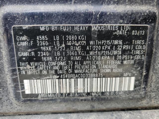 Photo 12 VIN: 4S4BRBAC0D3298875 - SUBARU OUTBACK 