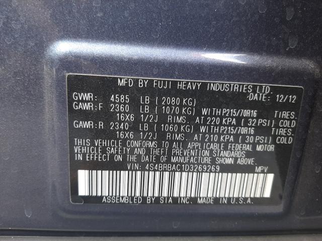 Photo 9 VIN: 4S4BRBAC1D3269269 - SUBARU OUTBACK 2. 