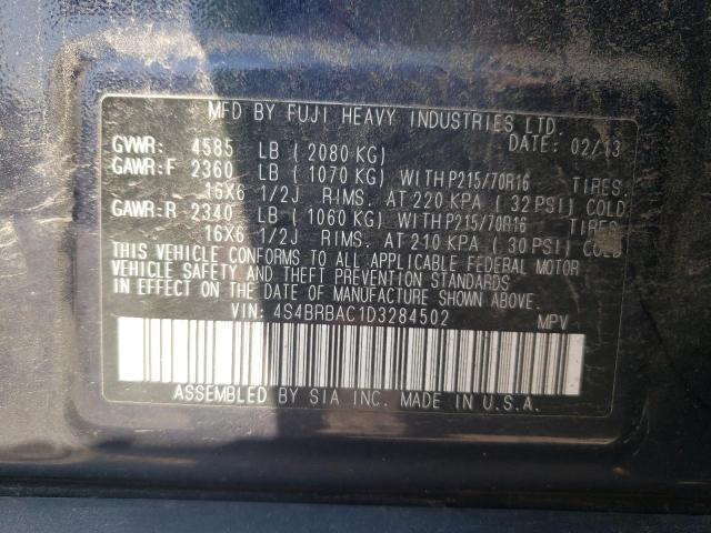 Photo 12 VIN: 4S4BRBAC1D3284502 - SUBARU OUTBACK 2. 