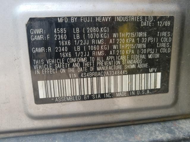 Photo 9 VIN: 4S4BRBAC2A3348445 - SUBARU OUTBACK 2. 