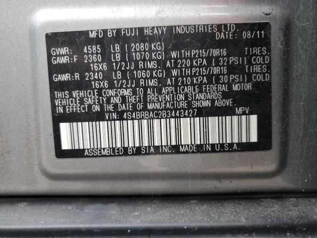 Photo 11 VIN: 4S4BRBAC2B3443427 - SUBARU OUTBACK 