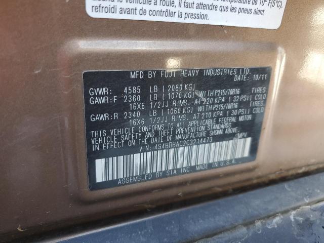 Photo 12 VIN: 4S4BRBAC2C3214473 - SUBARU OUTBACK 2. 