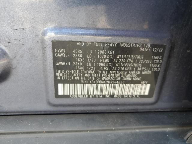 Photo 12 VIN: 4S4BRBAC2D3264050 - SUBARU OUTBACK 2. 