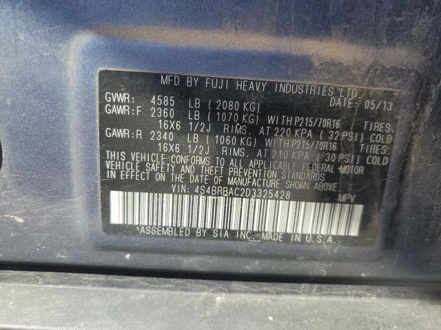 Photo 11 VIN: 4S4BRBAC2D3325428 - SUBARU OUTBACK 