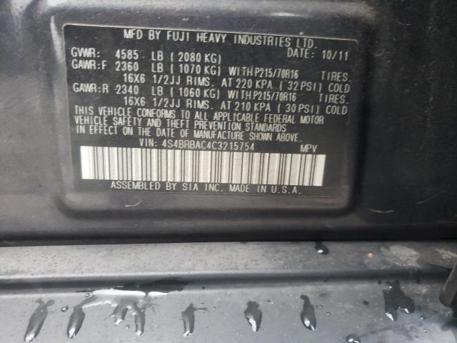 Photo 13 VIN: 4S4BRBAC4C3215754 - SUBARU OUTBACK 