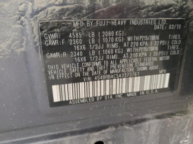 Photo 12 VIN: 4S4BRBAC5A3373761 - SUBARU OUTBACK 2. 