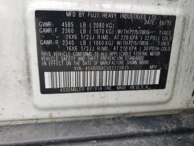 Photo 9 VIN: 4S4BRBAC5B3320835 - SUBARU OUTBACK 2. 