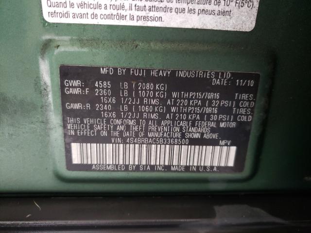 Photo 9 VIN: 4S4BRBAC5B3368500 - SUBARU OUTBACK 2. 