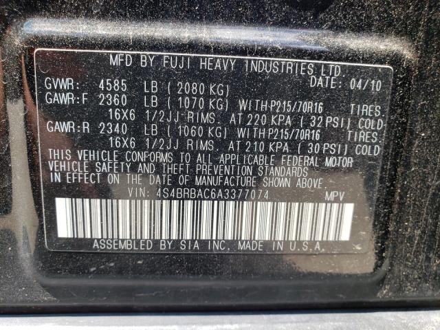 Photo 9 VIN: 4S4BRBAC6A3377074 - SUBARU OUTBACK 2. 