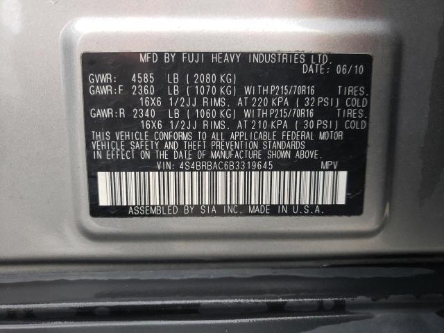 Photo 9 VIN: 4S4BRBAC6B3319645 - SUBARU OUTBACK 2. 