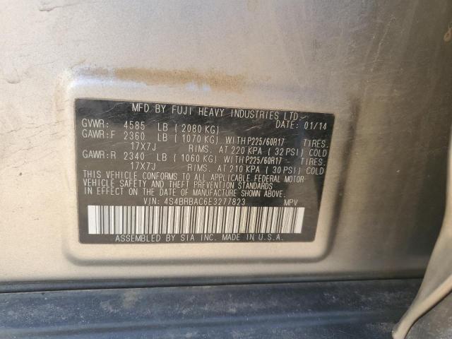 Photo 11 VIN: 4S4BRBAC6E3277823 - SUBARU OUTBACK 