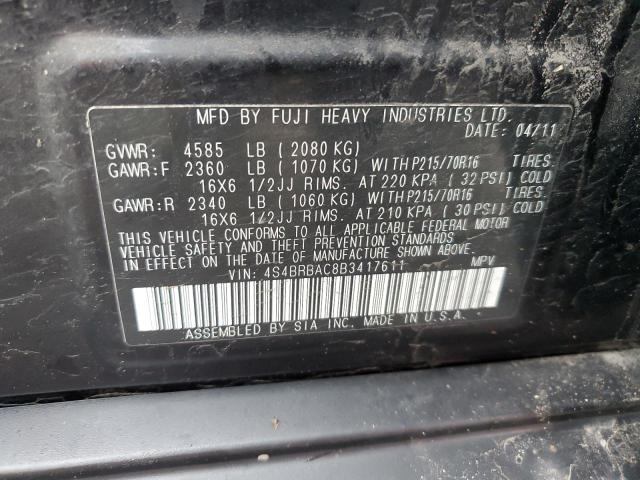 Photo 12 VIN: 4S4BRBAC8B3417611 - SUBARU OUTBACK 