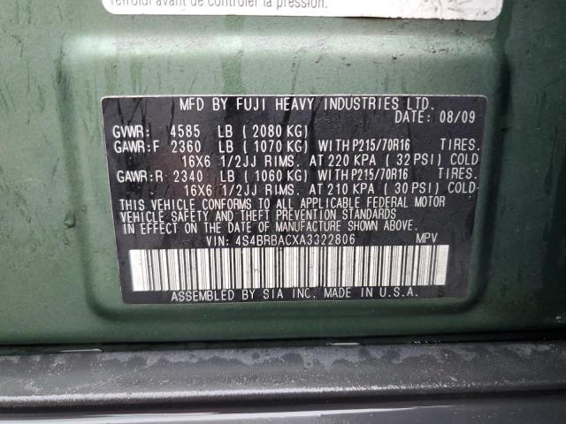 Photo 11 VIN: 4S4BRBACXA3322806 - SUBARU OUTBACK 2. 