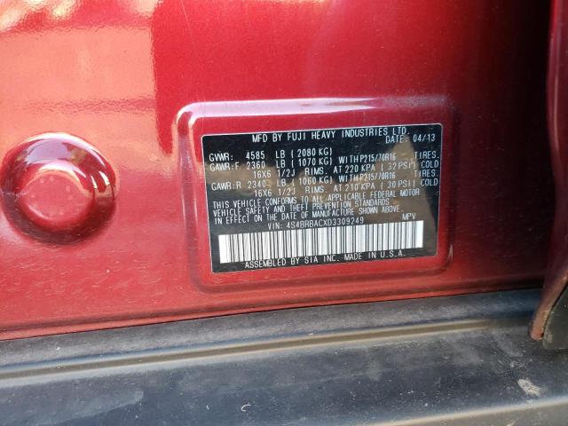 Photo 9 VIN: 4S4BRBACXD3309249 - SUBARU OUTBACK 2. 