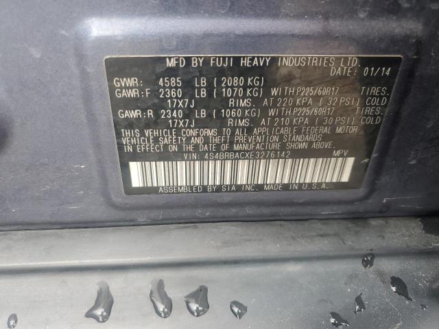 Photo 11 VIN: 4S4BRBACXE3276142 - SUBARU OUTBACK 2. 